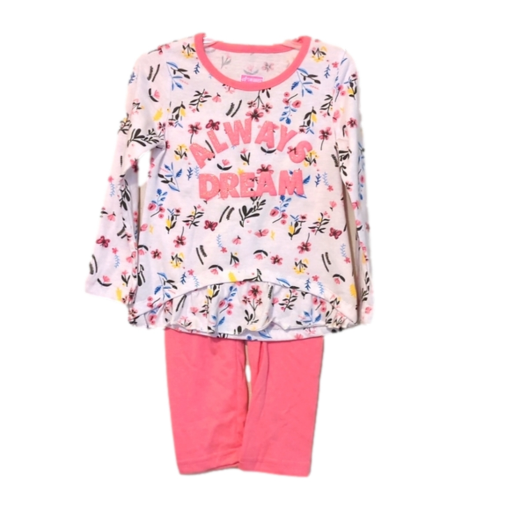 Girls 3T set ,flowers,pink,dream NWOT